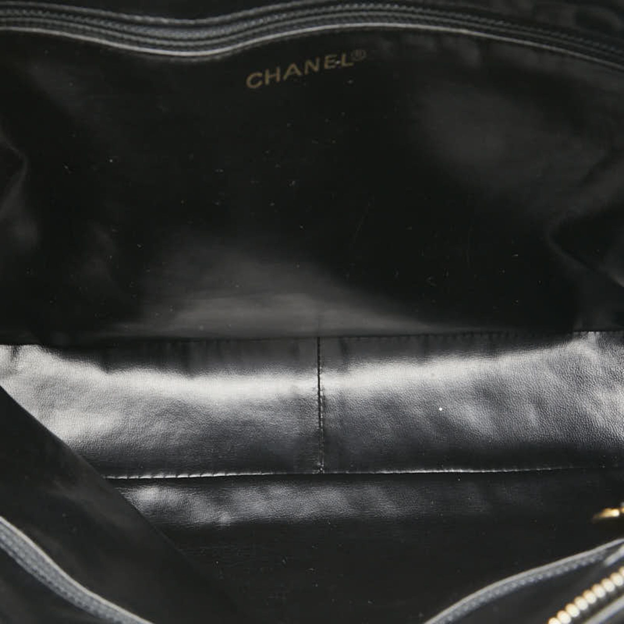 Chanel Chanel Chevron V-Stitch Handbag in Black Caviar Leather for Women Size ONE SIZE - 8 Thumbnail