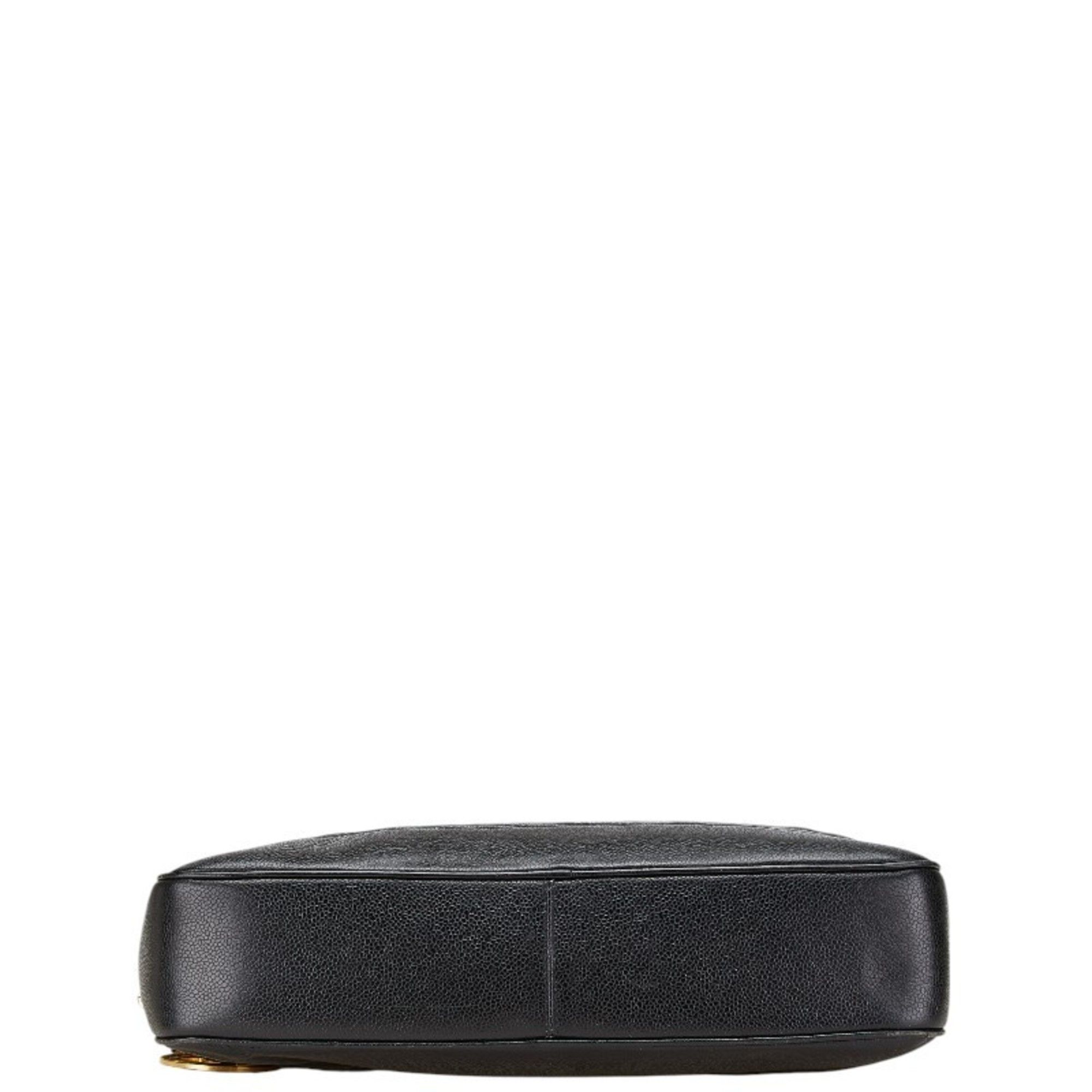 Chanel Chanel Chevron V-Stitch Handbag in Black Caviar Leather for Women Size ONE SIZE - 3 Thumbnail