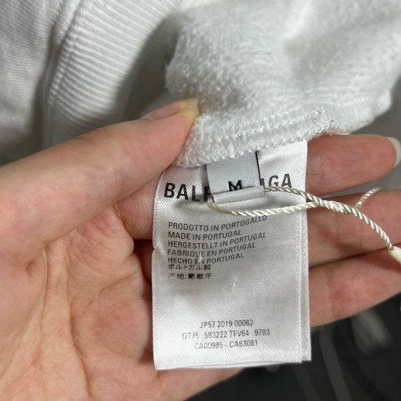 Balenciaga Balenciaga Script Logo White Hoodie - dmc Size US M / EU 48-50 / 2 - 4 Thumbnail