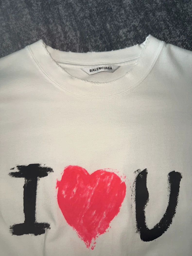 Balenciaga Balenciaga I Heart U Print Short Sleeve T-Shirt - dmc Size US M / EU 48-50 / 2 - 2 Thumbnail