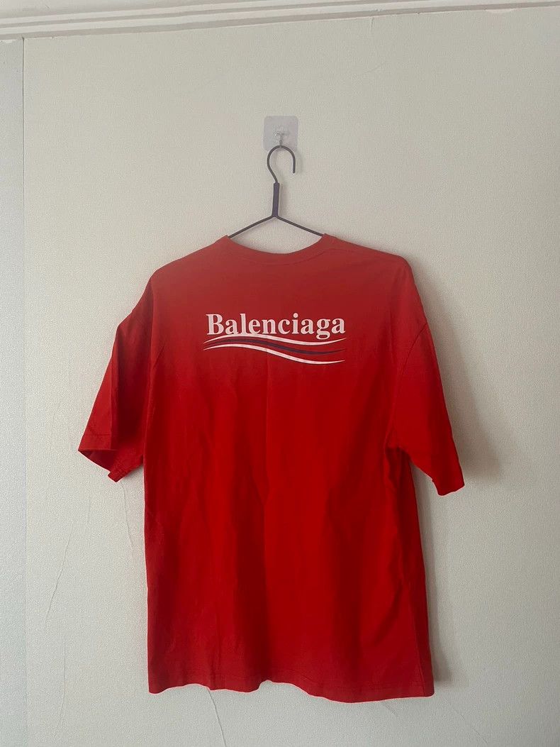Balenciaga Balenciaga Red Wave Polo T-shirt - dmc Size US XS / EU 42 / 0 - 2 Thumbnail
