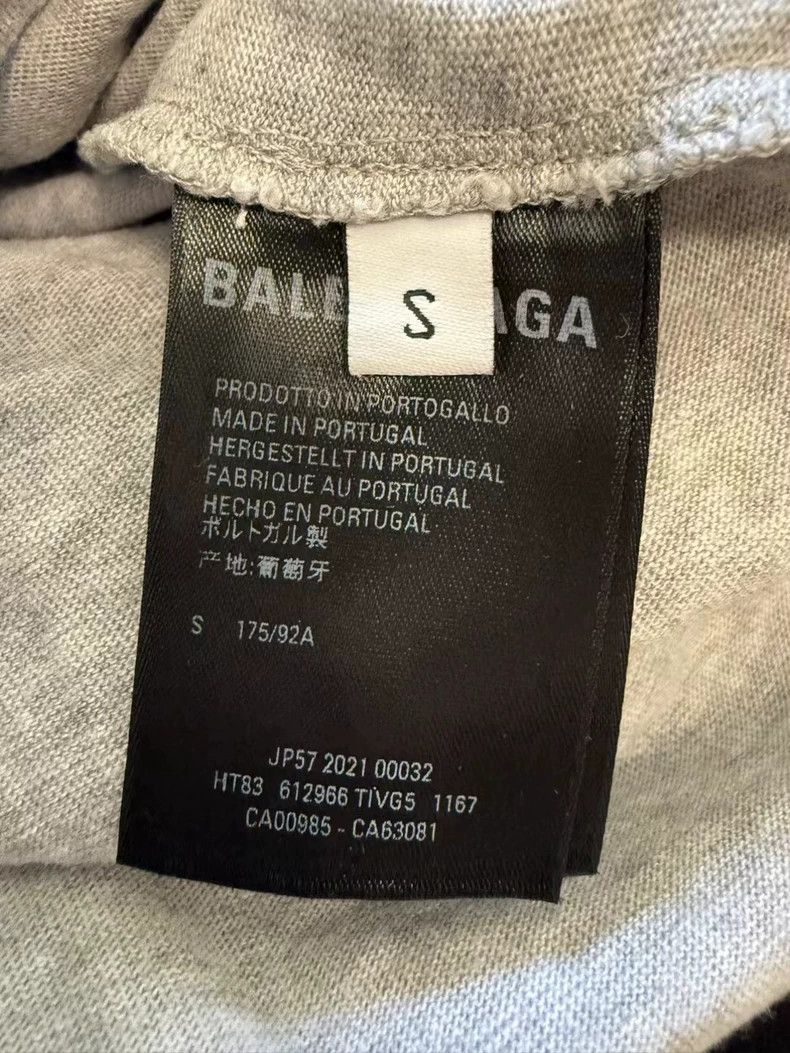 Balenciaga Balenciaga Gray Logo Short Sleeve Tee S - dmc Size US S / EU 44-46 / 1 - 4 Thumbnail