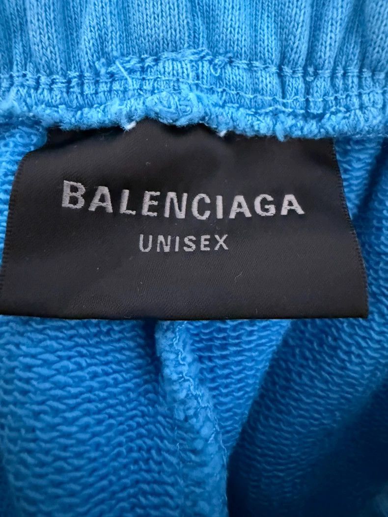 Balenciaga Balenciaga Blue Coke Print Distressed Shorts - dmc Size US 26 / EU 42 - 3 Thumbnail