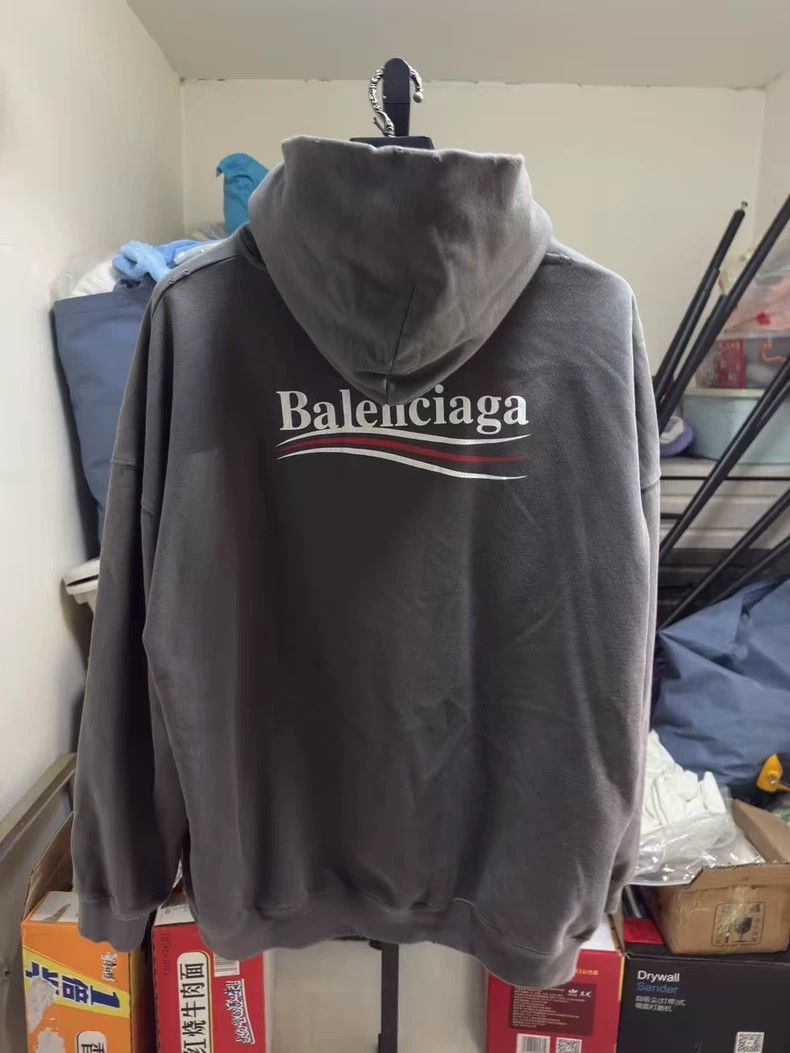 Balenciaga Gray Crackle Coke Hoodie - dmc