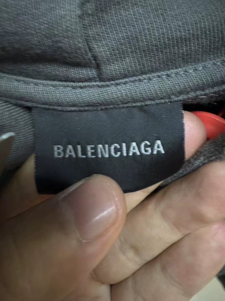 Balenciaga Gray Crackle Coke Hoodie - dmc