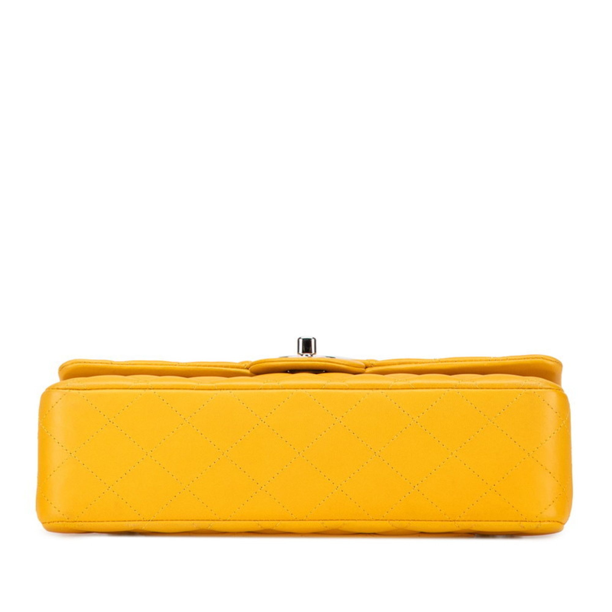 Chanel CHANEL Matelasse Coco Mark Double Flap Chain Shoulder Bag in Yellow and Silver Lambskin for Women Size ONE SIZE - 3 Thumbnail
