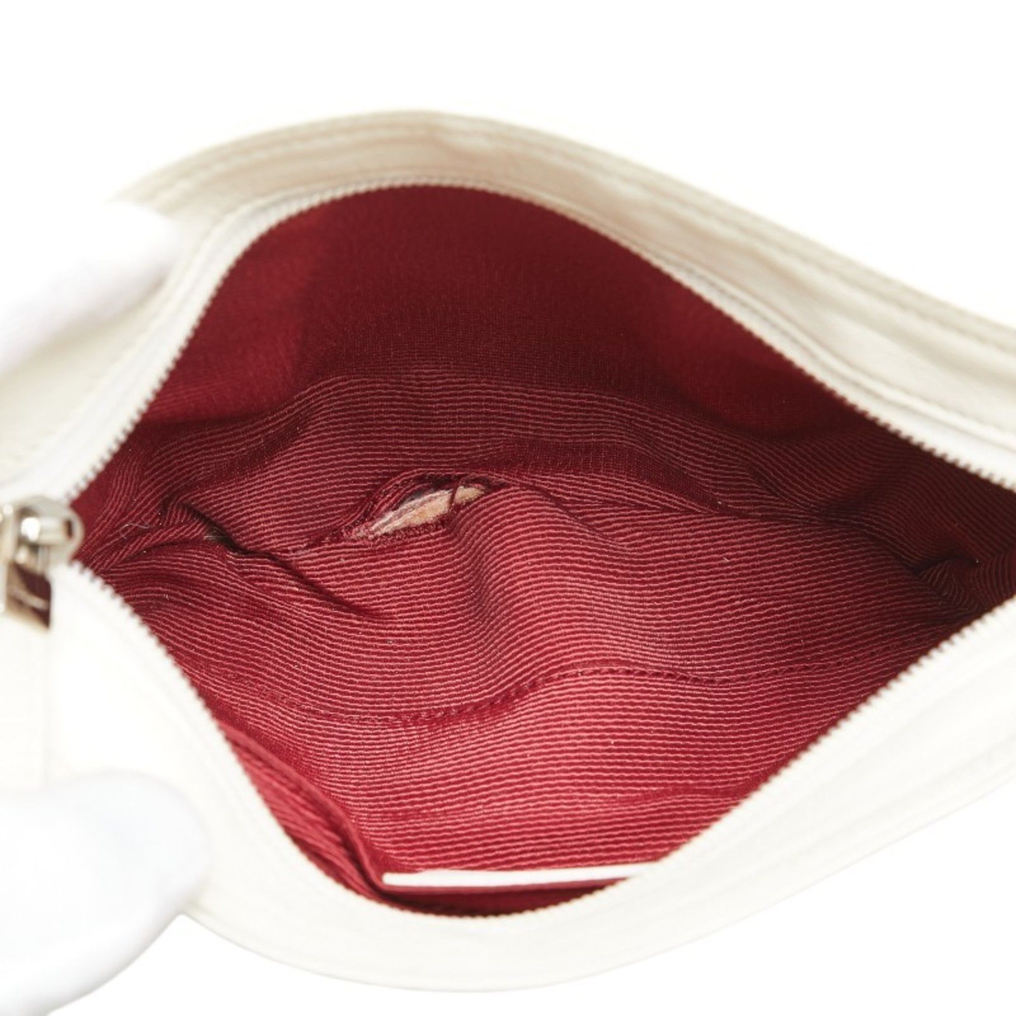 Salvatore Ferragamo Salvatore Ferragamo Gancini One-Shoulder Bag AU-21 5866 Pink and White Canvas Leather Women's Size ONE SIZE - 8 Thumbnail