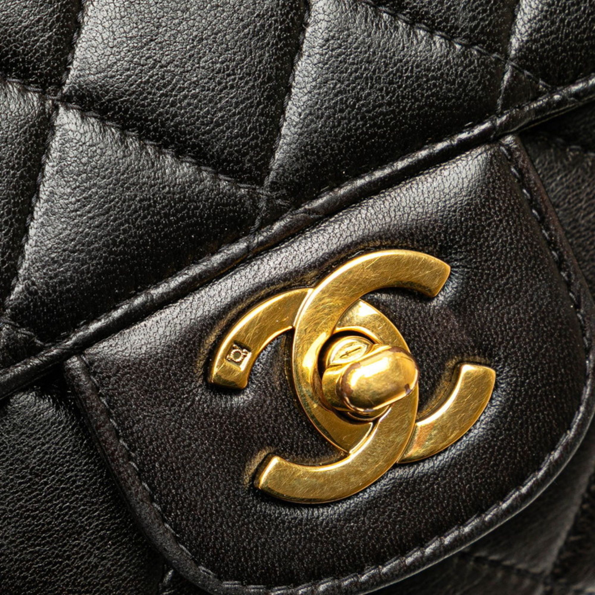 Chanel CHANEL Top Handle Parent-Child Handbag in Black Lambskin for Women Size ONE SIZE - 11 Thumbnail
