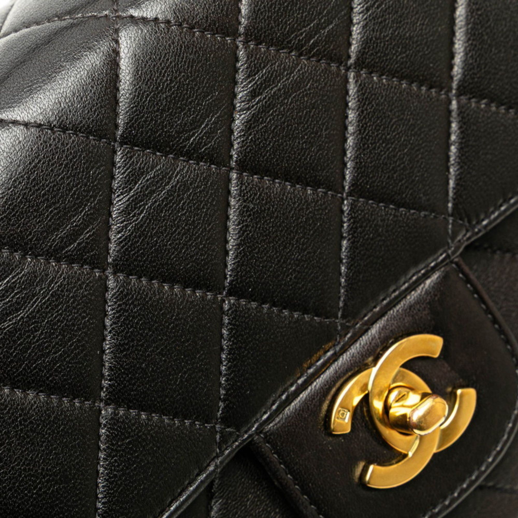 Chanel CHANEL Top Handle Parent-Child Handbag in Black Lambskin for Women Size ONE SIZE - 8 Thumbnail