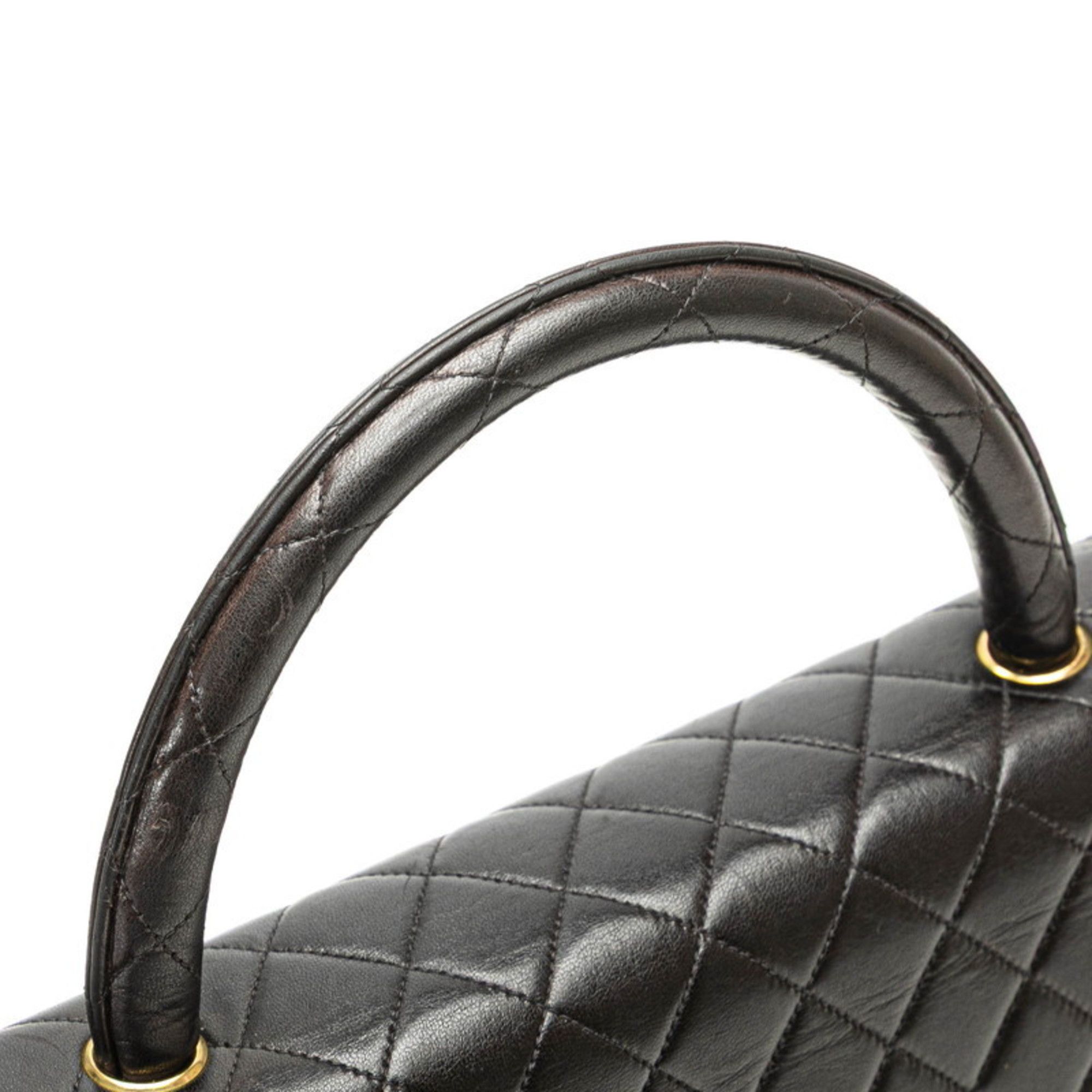 Chanel CHANEL Top Handle Parent-Child Handbag in Black Lambskin for Women Size ONE SIZE - 6 Thumbnail