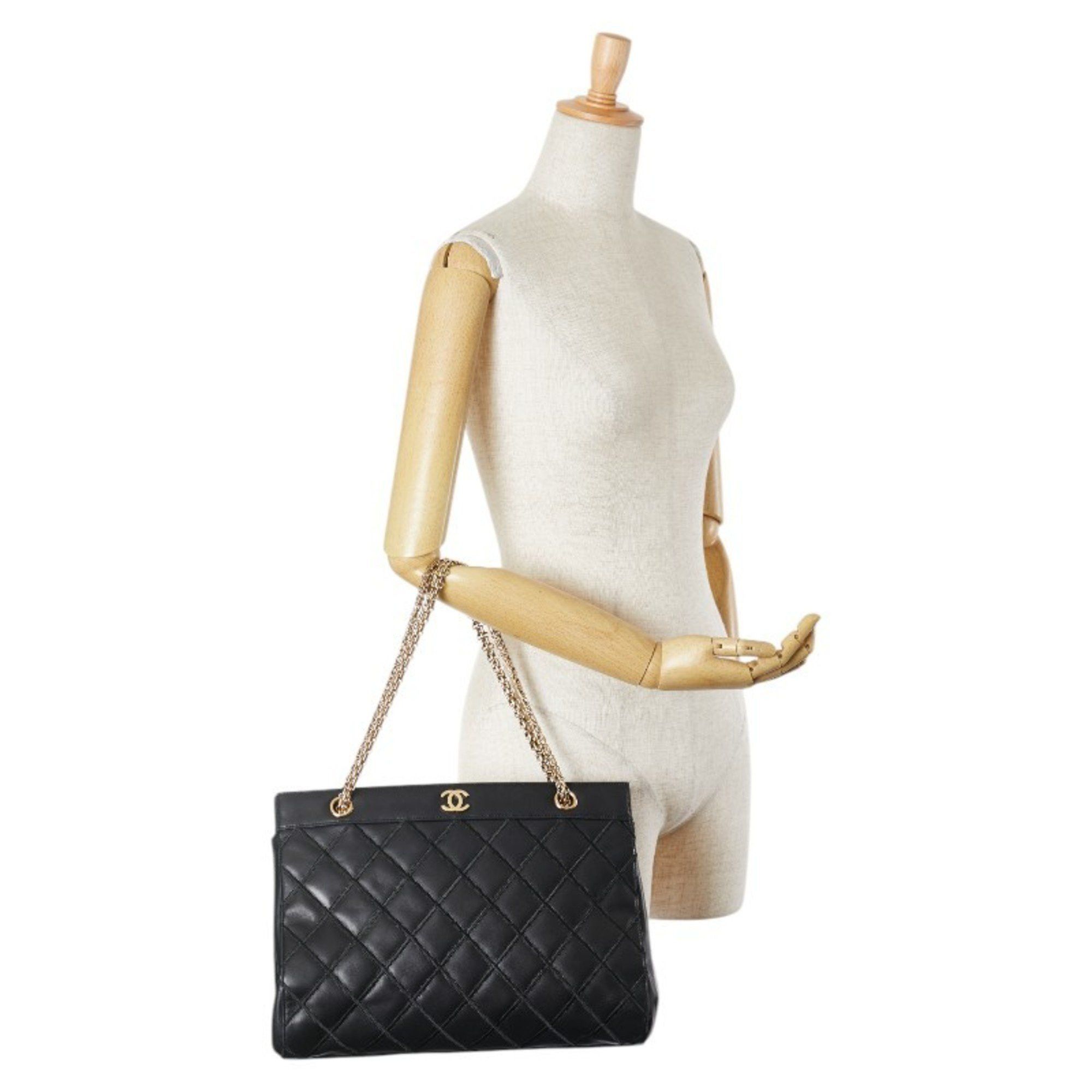 Chanel CHANEL Bicolor Coco Mark Chain Shoulder Bag in Black Leather for Women Size ONE SIZE - 8 Thumbnail