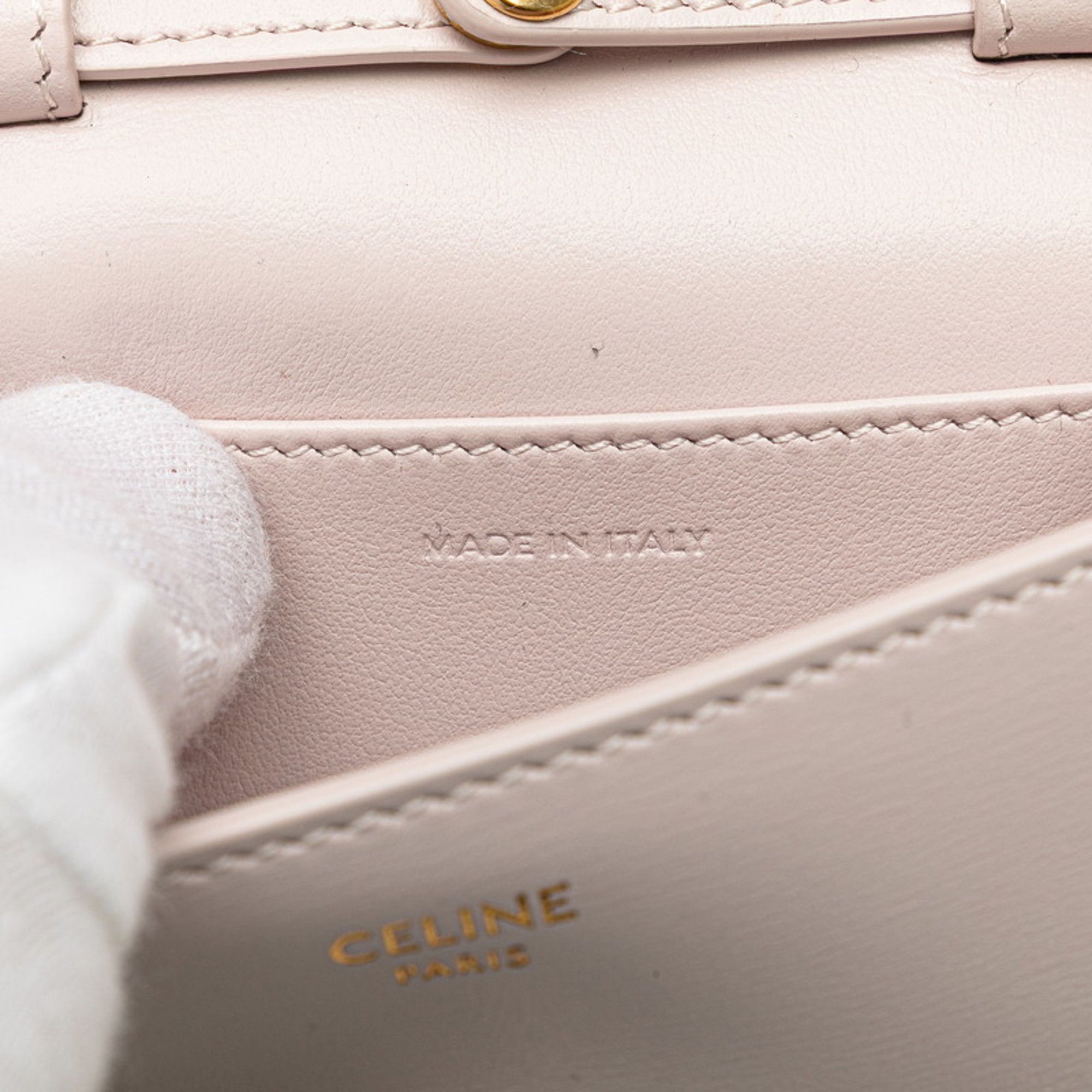 Celine Celine Triomphe Chain Shoulder Bag in Pink Leather for Women Size ONE SIZE - 10 Thumbnail