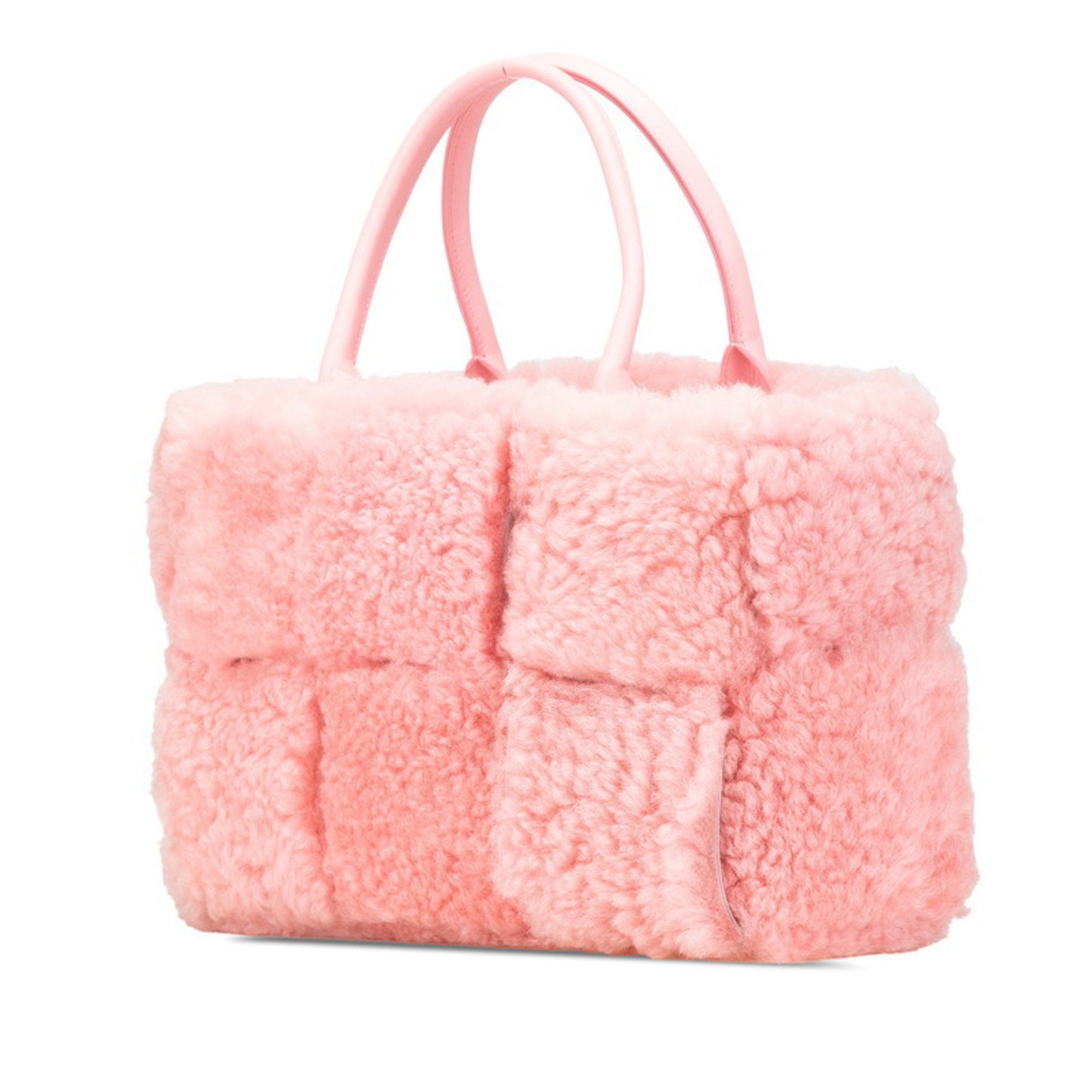Bottega Veneta Bottega Veneta Maxi Intrecciato Arco Handbag in Pink Mouton Leather for Women Size ONE SIZE - 2 Thumbnail