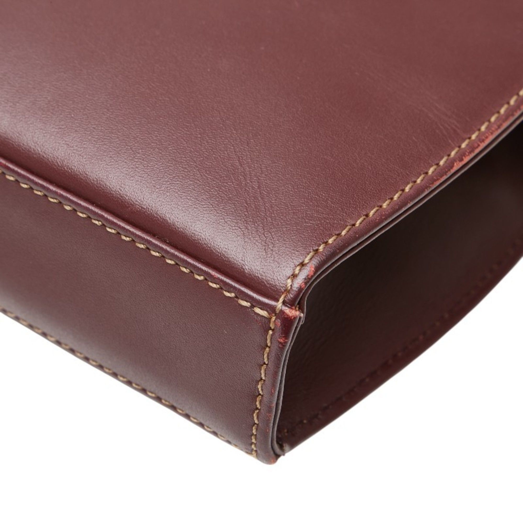Cartier Cartier Must Line Shoulder Bag Wine Red Bordeaux Leather Women's CARTIER Size ONE SIZE - 6 Thumbnail