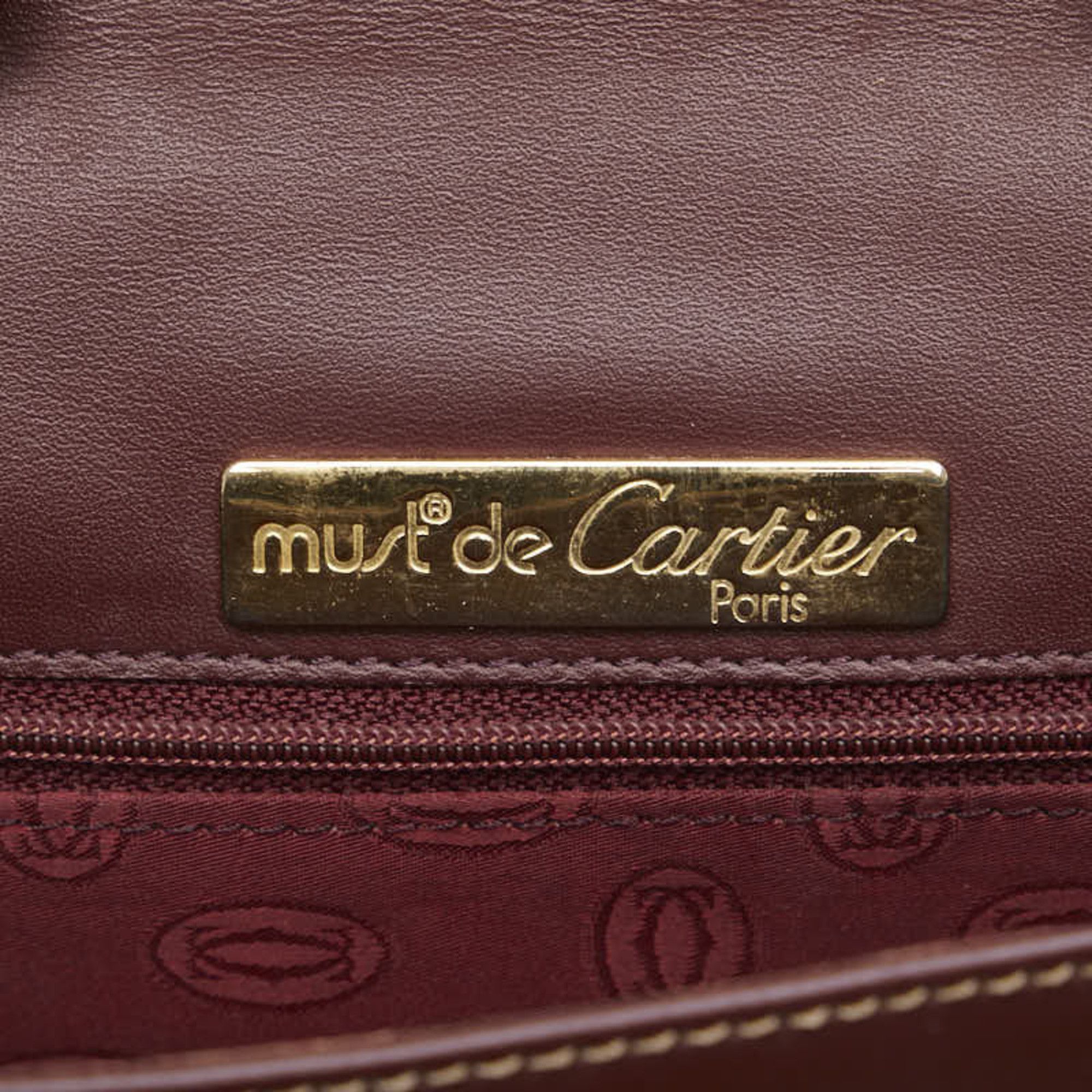 Cartier Cartier Must Line Shoulder Bag Wine Red Bordeaux Leather Women's CARTIER Size ONE SIZE - 11 Thumbnail