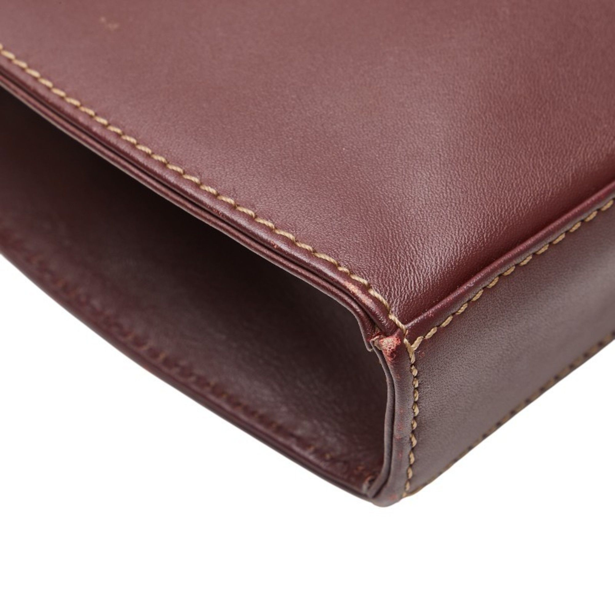 Cartier Cartier Must Line Shoulder Bag Wine Red Bordeaux Leather Women's CARTIER Size ONE SIZE - 5 Thumbnail