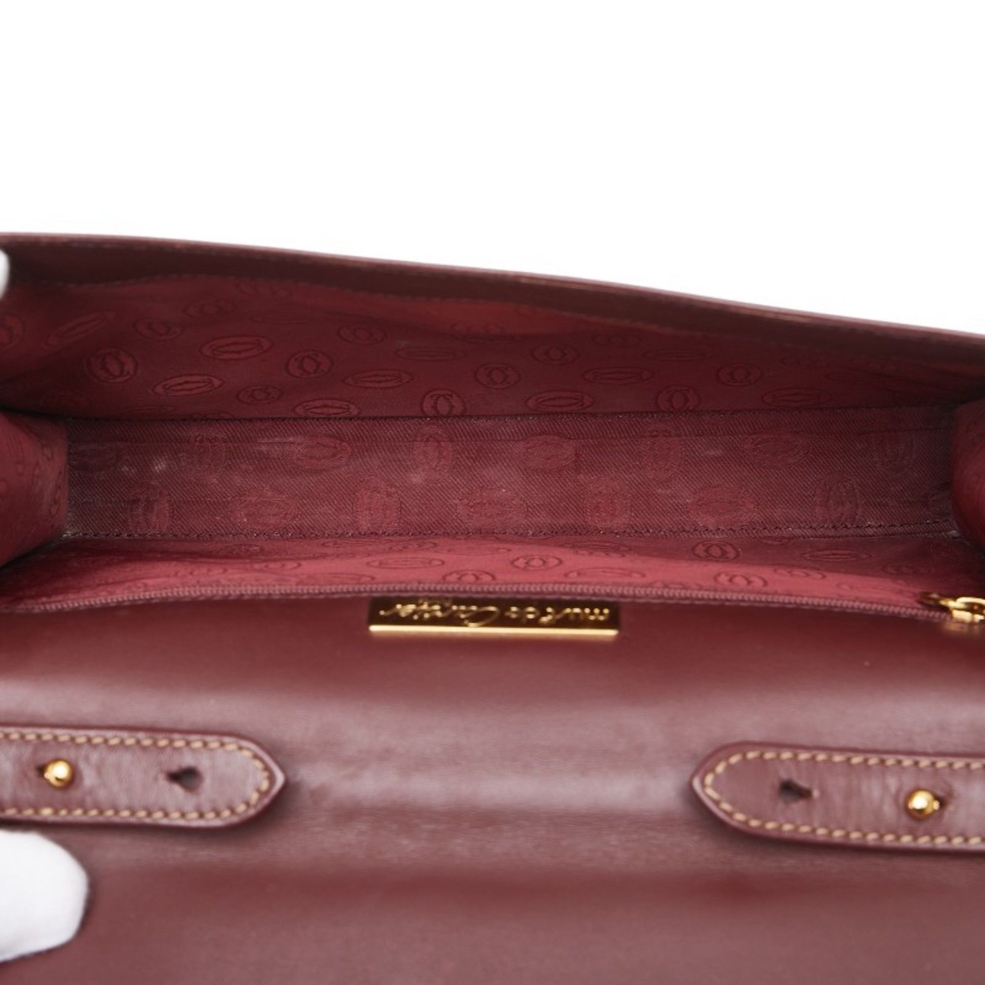 Cartier Cartier Must Line Shoulder Bag Wine Red Bordeaux Leather Women's CARTIER Size ONE SIZE - 10 Thumbnail
