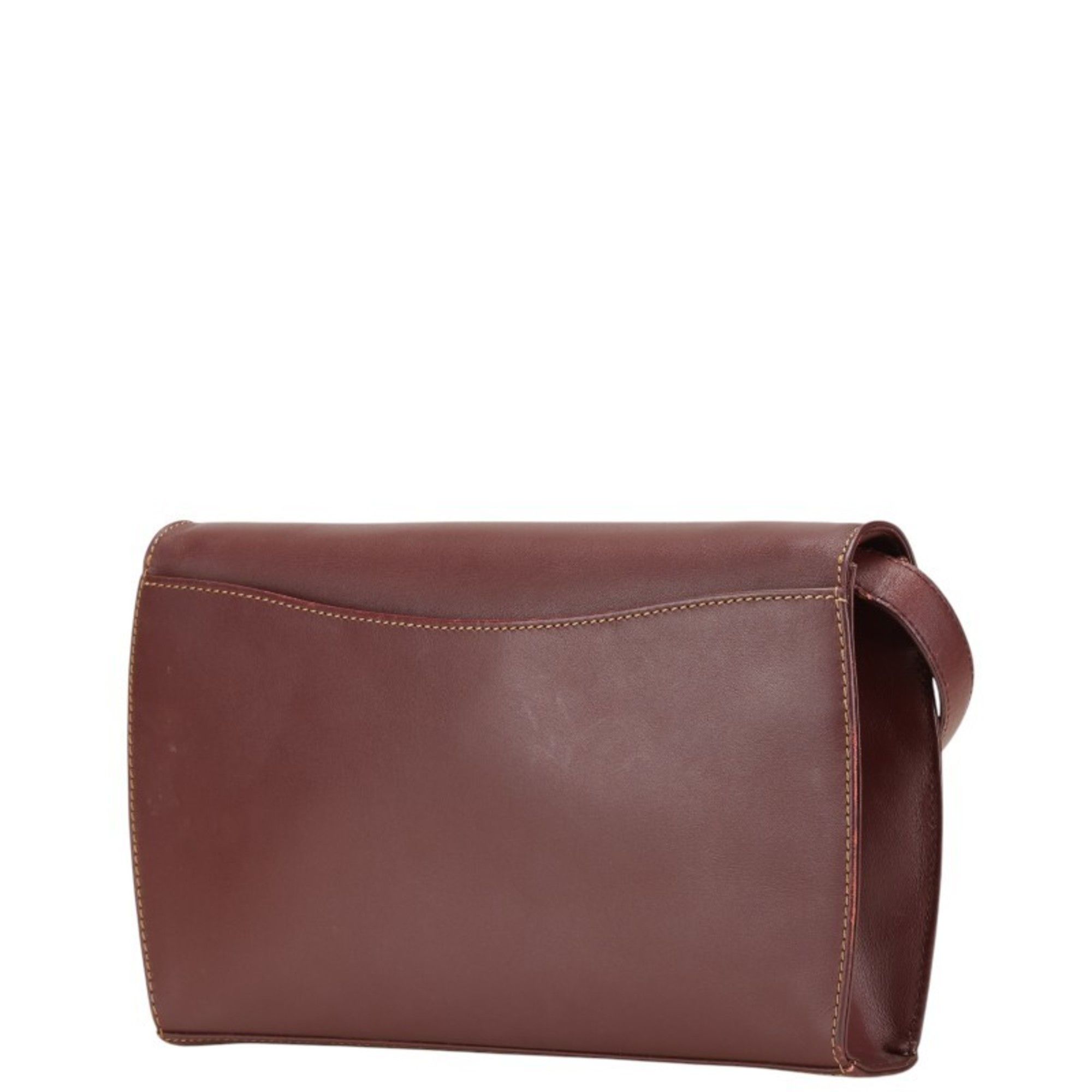 Cartier Cartier Must Line Shoulder Bag Wine Red Bordeaux Leather Women's CARTIER Size ONE SIZE - 2 Thumbnail