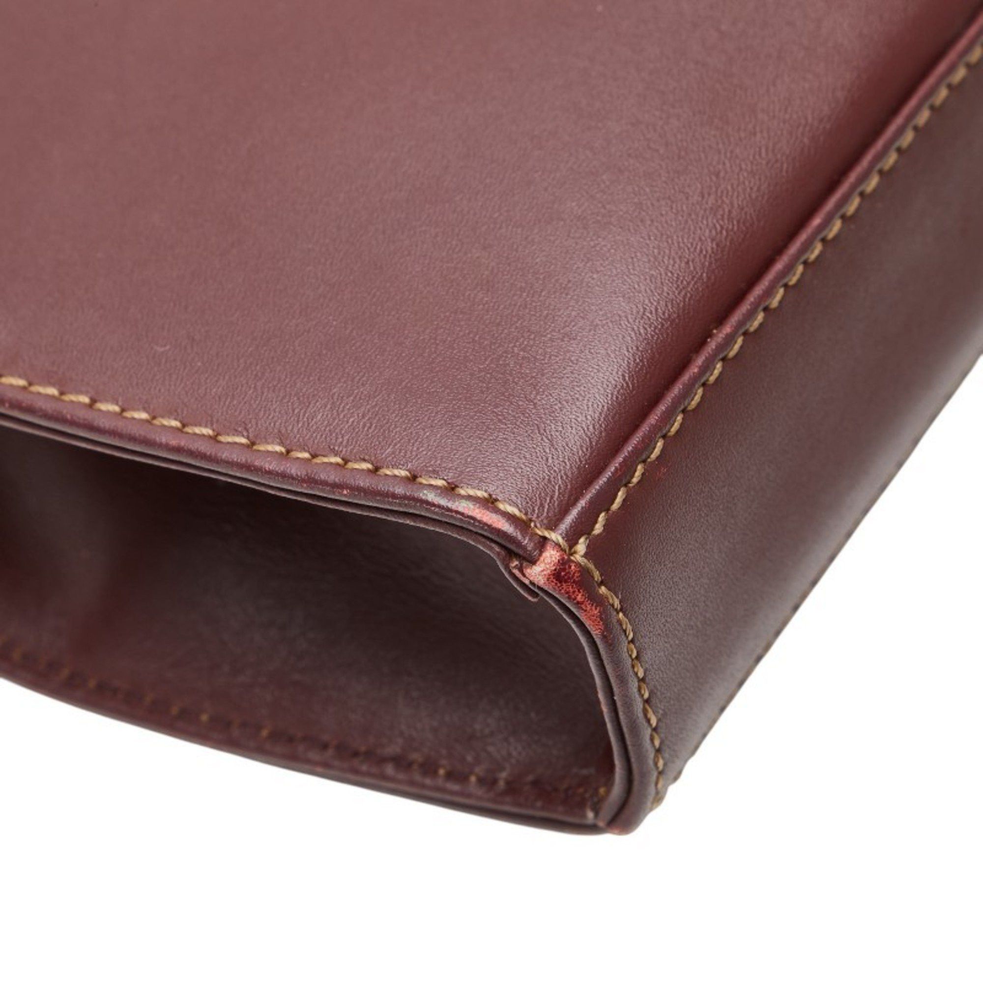 Cartier Cartier Must Line Shoulder Bag Wine Red Bordeaux Leather Women's CARTIER Size ONE SIZE - 7 Thumbnail