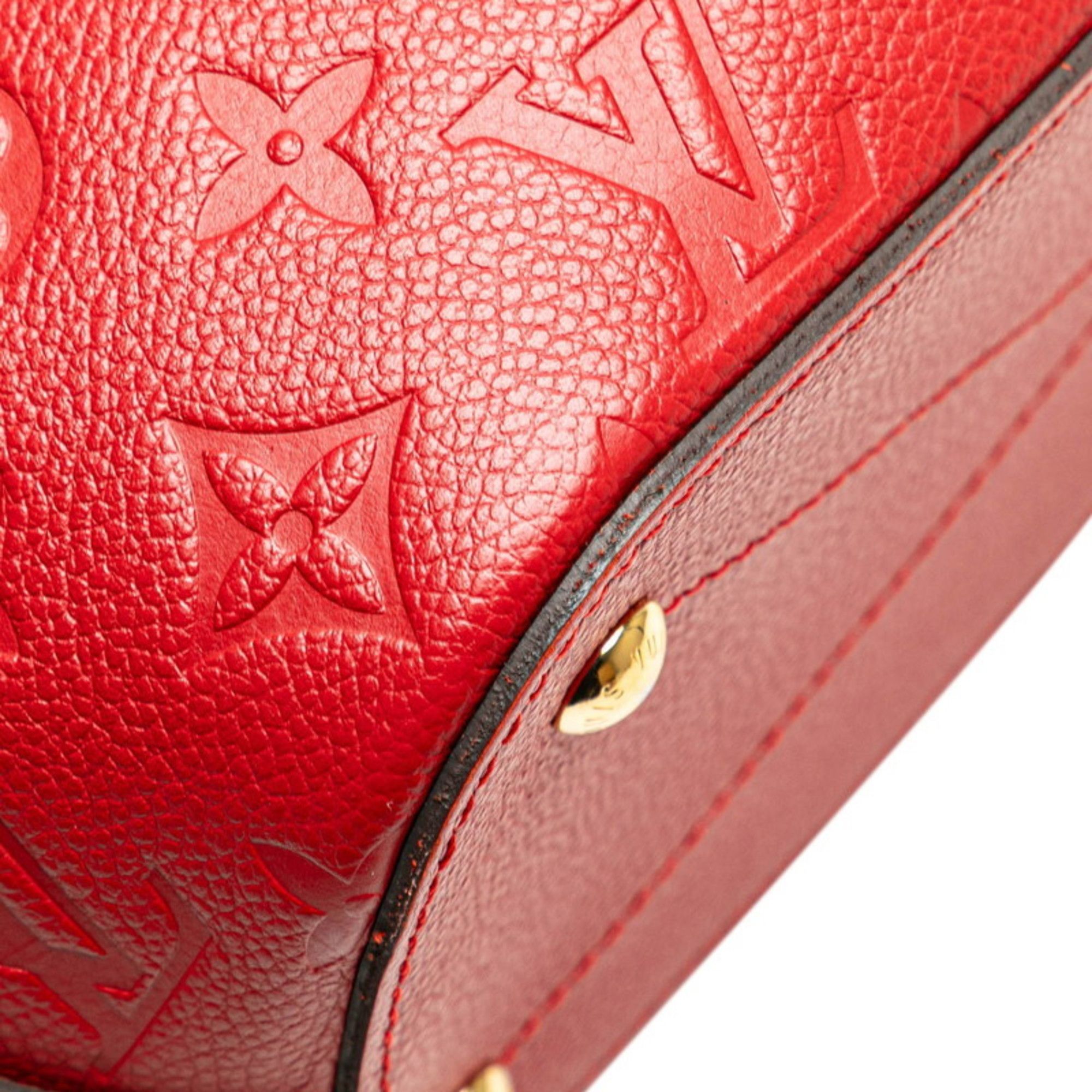 Louis Vuitton Louis Vuitton Monogram Empreinte Mazarine PM Handbag/Shoulder Bag 2-Way M50638 Cerise Red Calfskin Leather Women's LOUIS VUITTON Size ONE SIZE - 4 Thumbnail
