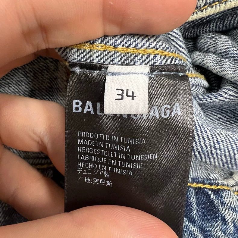 Balenciaga Balenciaga Marble Denim Jacket - dmc Size US M / EU 48-50 / 2 - 5 Thumbnail