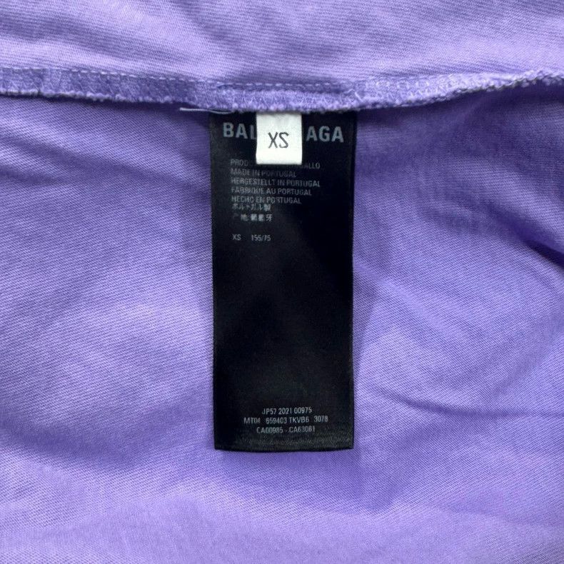Balenciaga Balenciaga Distressed Logo Purple Hoodie - dmc Size US XS / EU 42 / 0 - 5 Thumbnail