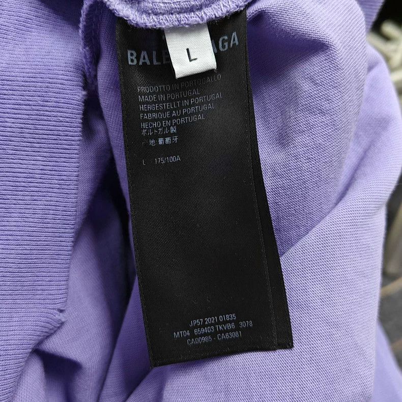 Balenciaga Balenciaga Purple Logo Distressed Hoodie - dmc Size US L / EU 52-54 / 3 - 5 Thumbnail