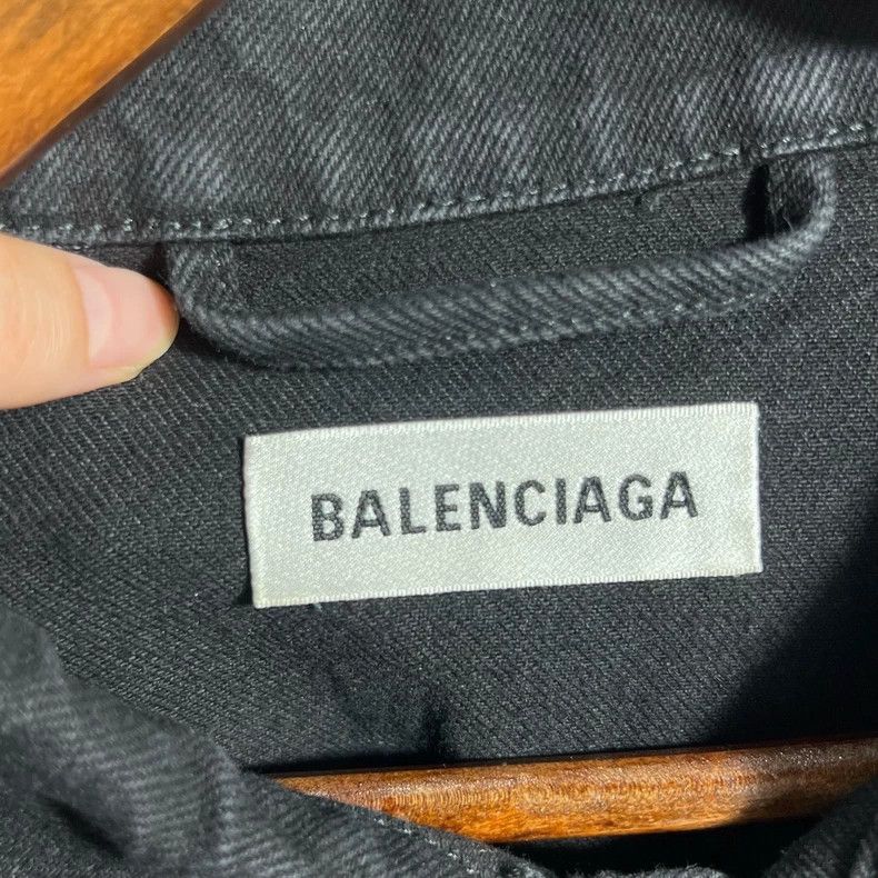 Balenciaga Balenciaga Crystal Logo Denim Jacket - dmc Size US XS / EU 42 / 0 - 3 Thumbnail