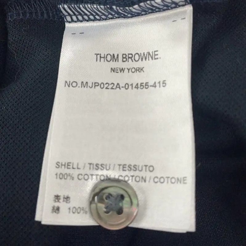 Thom Browne Thom Browne Navy Cotton Women's T-shirt 0089 Size L / US 10 / IT 46 - 4 Thumbnail