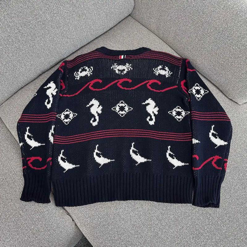 Thom Browne Thom Browne Black Wool Women's Sweater 0089 Size L / US 10 / IT 46 - 2 Thumbnail