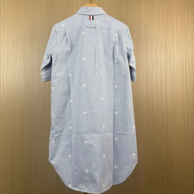 Thom Browne Thom Browne Light Blue Cotton Women's Shirt 0089 Size M / US 6-8 / IT 42-44 - 2 Thumbnail