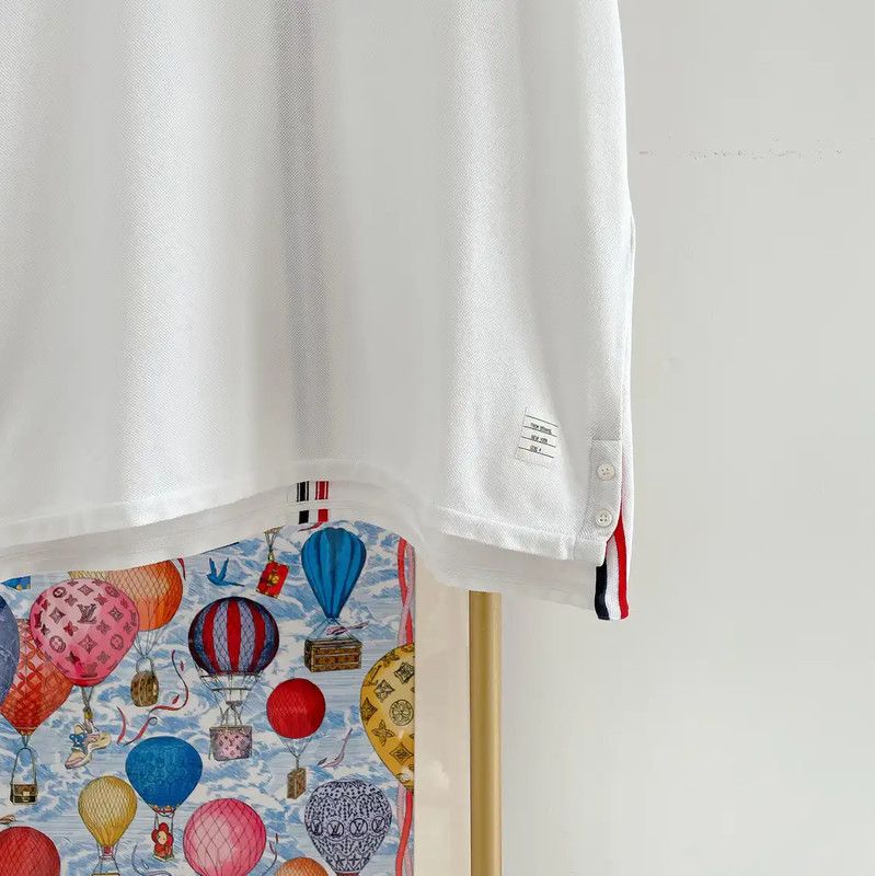 Thom Browne Thom Browne White Cotton Short Sleeve T-Shirt 0089 Size XXL / US 16-18 / IT 52-54 - 4 Thumbnail