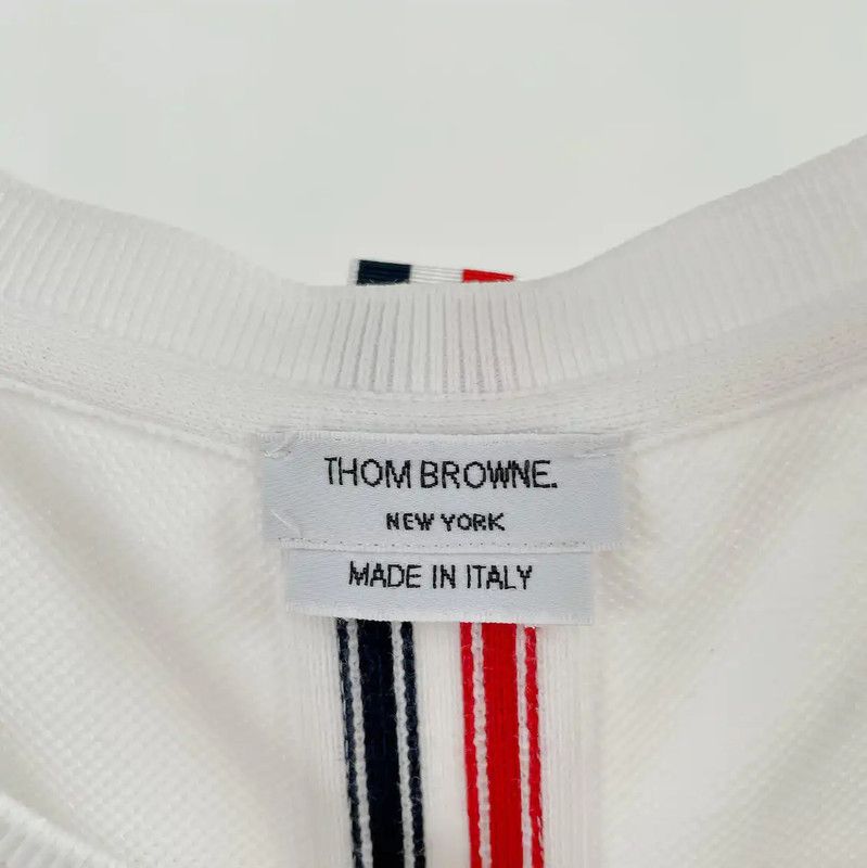 Thom Browne Thom Browne White Cotton Short Sleeve T-Shirt 0089 Size XXL / US 16-18 / IT 52-54 - 6 Thumbnail