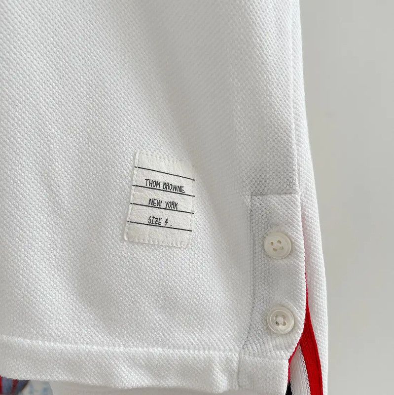 Thom Browne Thom Browne White Cotton Short Sleeve T-Shirt 0089 Size XXL / US 16-18 / IT 52-54 - 5 Thumbnail