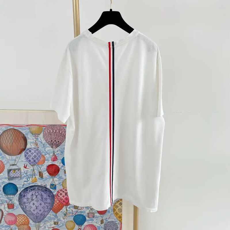 Thom Browne Thom Browne White Cotton Short Sleeve T-Shirt 0089 Size XXL / US 16-18 / IT 52-54 - 2 Thumbnail