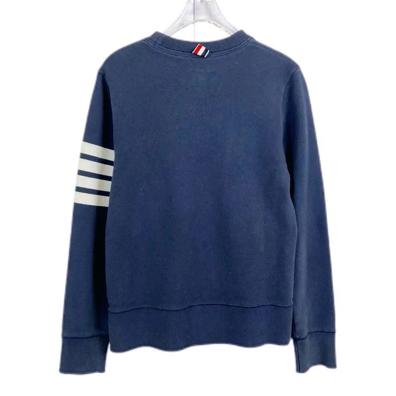 Thom Browne Thom Browne Women's Blue Cotton Sweatshirt 0089 Size S / US 4 / IT 40 - 3 Thumbnail