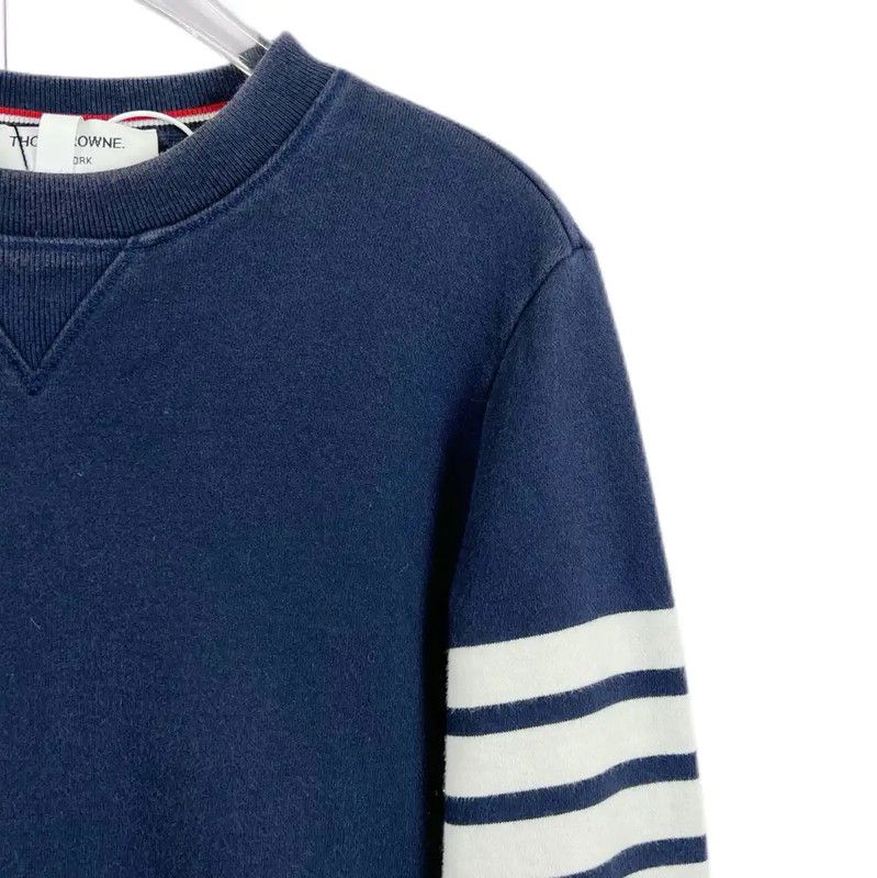 Thom Browne Thom Browne Women's Blue Cotton Sweatshirt 0089 Size S / US 4 / IT 40 - 4 Thumbnail