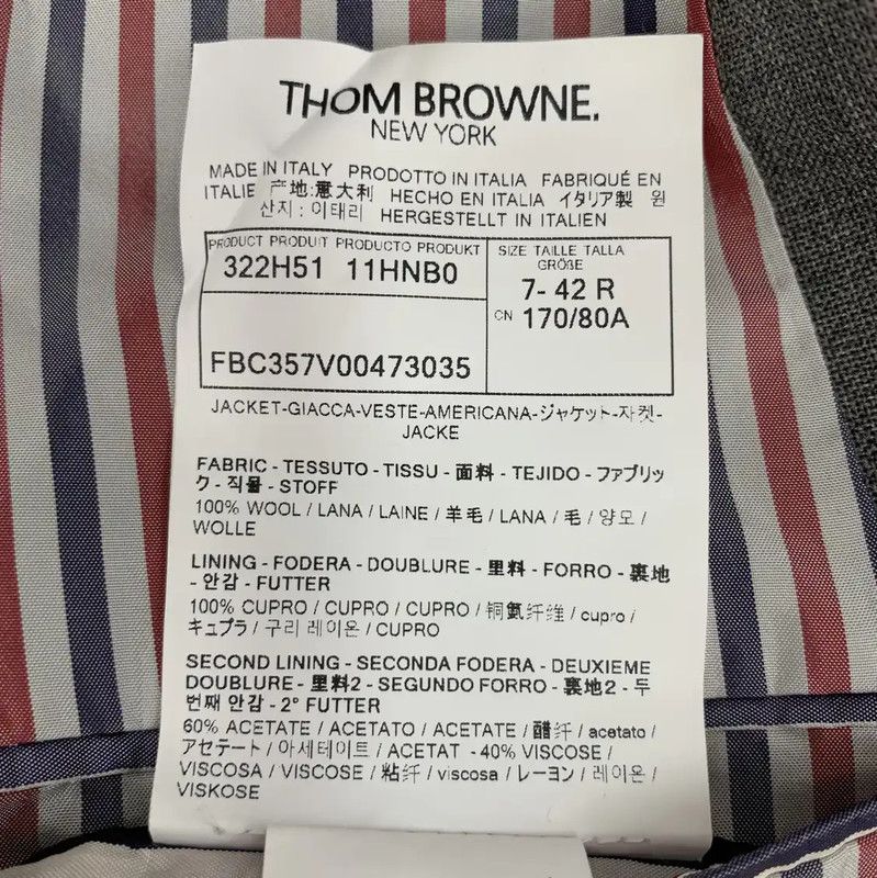 Thom Browne Thom Browne Classic Gray Wool Women's Jacket 0089 Size ONE SIZE - 7 Thumbnail