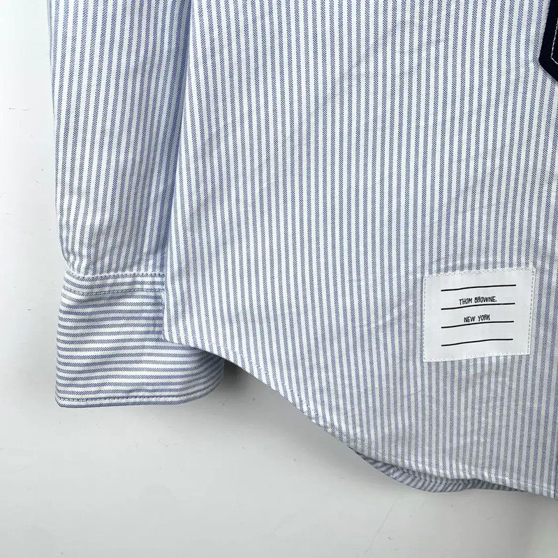Thom Browne Thom Browne Striped Cotton Shirt with Tie 0089 Size S / US 4 / IT 40 - 6 Thumbnail