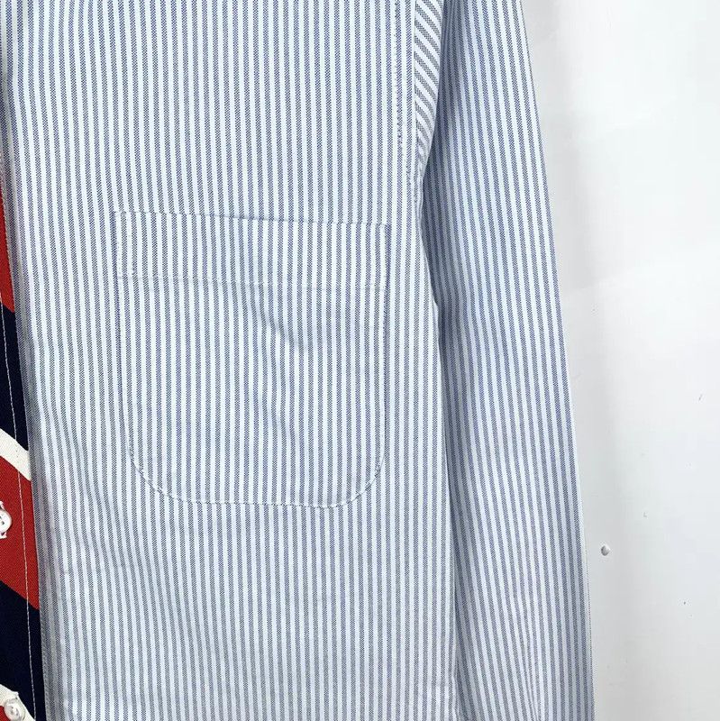 Thom Browne Thom Browne Striped Cotton Shirt with Tie 0089 Size S / US 4 / IT 40 - 5 Thumbnail