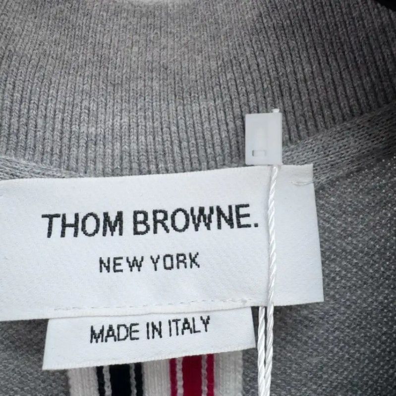 Thom Browne Thom Browne Gray Cotton Polo Dress for Women 0089 Size S / US 4 / IT 40 - 3 Thumbnail