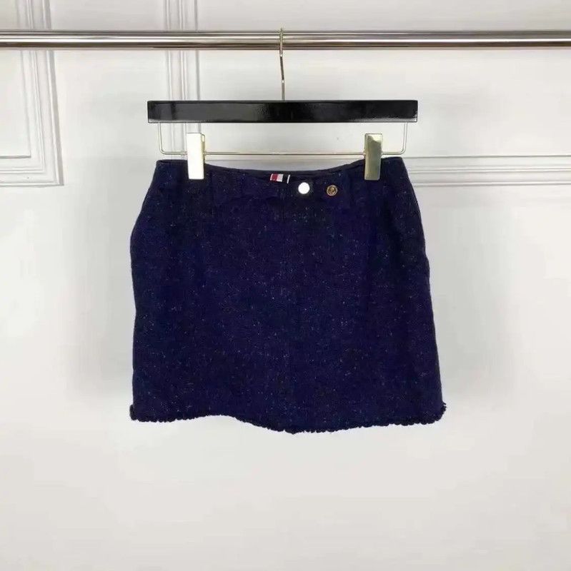 Thom Browne Thom Browne Navy Wool Women's Skirt 0089 Size 23" - 2 Thumbnail