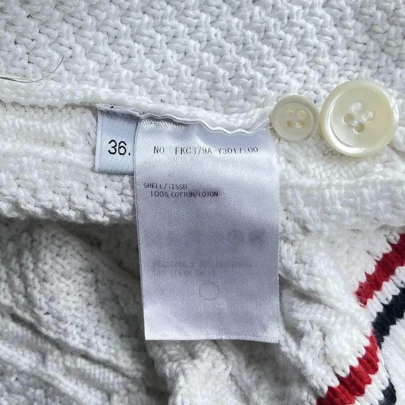 Thom Browne Thom Browne White Summer Pullover Sweater 0089 Size XXS / US 00 / IT 34 - 7 Thumbnail