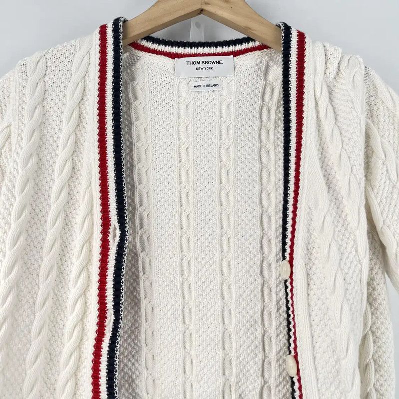 Thom Browne Thom Browne White Summer Pullover Sweater 0089 Size XXS / US 00 / IT 34 - 3 Thumbnail