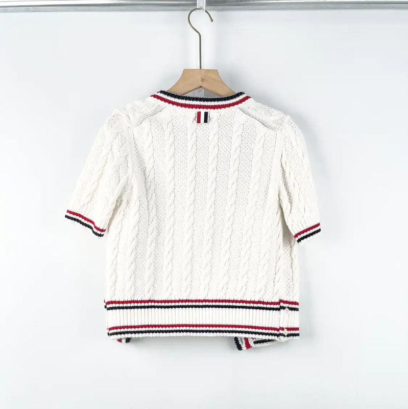 Thom Browne Thom Browne White Summer Pullover Sweater 0089 Size XXS / US 00 / IT 34 - 2 Thumbnail