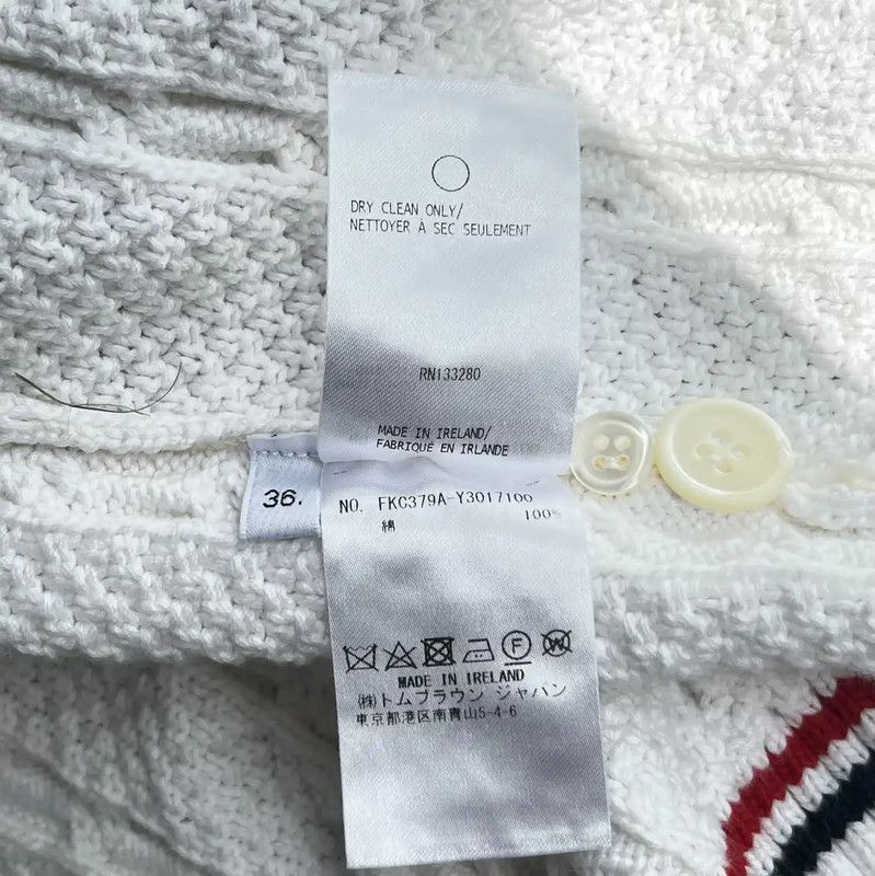 Thom Browne Thom Browne White Short Sleeve Sweater 0089 Size XXS / US 00 / IT 34 - 8 Thumbnail