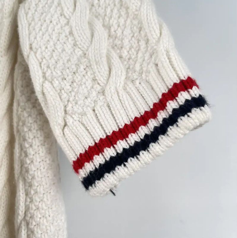 Thom Browne Thom Browne White Short Sleeve Sweater 0089 Size XXS / US 00 / IT 34 - 5 Thumbnail
