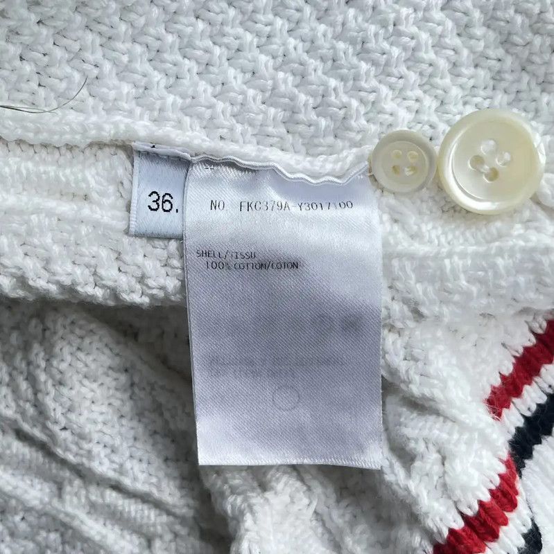 Thom Browne Thom Browne White Short Sleeve Sweater 0089 Size XXS / US 00 / IT 34 - 7 Thumbnail