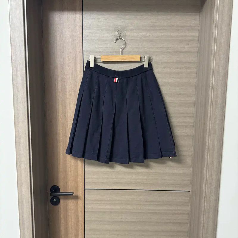 Thom Browne Thom Browne Blue Pleated Cotton Skirt 0089 Size 30" / US 8 / IT 44 - 2 Thumbnail
