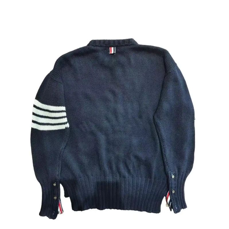 Thom Browne Thom Browne Women's Navy Sweater with Anchor Design 0089 Size L / US 10 / IT 46 - 2 Thumbnail
